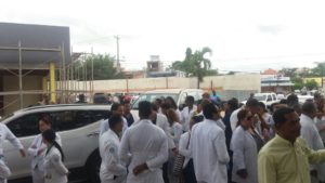 Médicos en huelga.